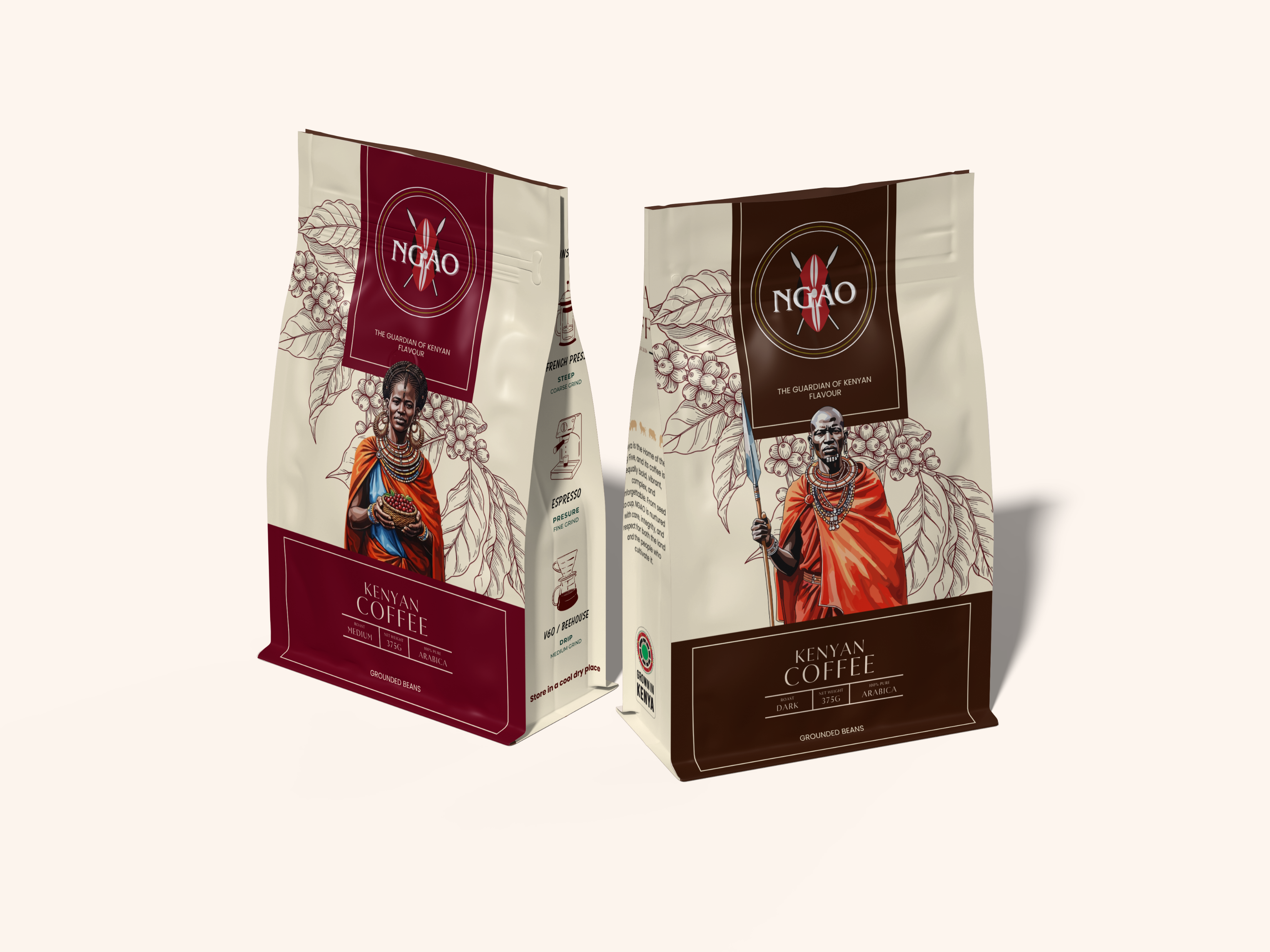 NGAO Kenyan Coffee — premium packaged coffee brand